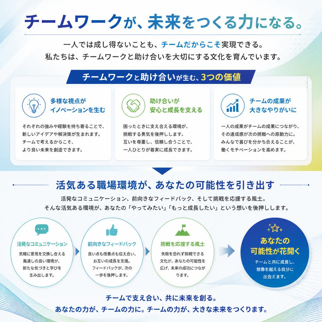 仲間と共に高め合う環境