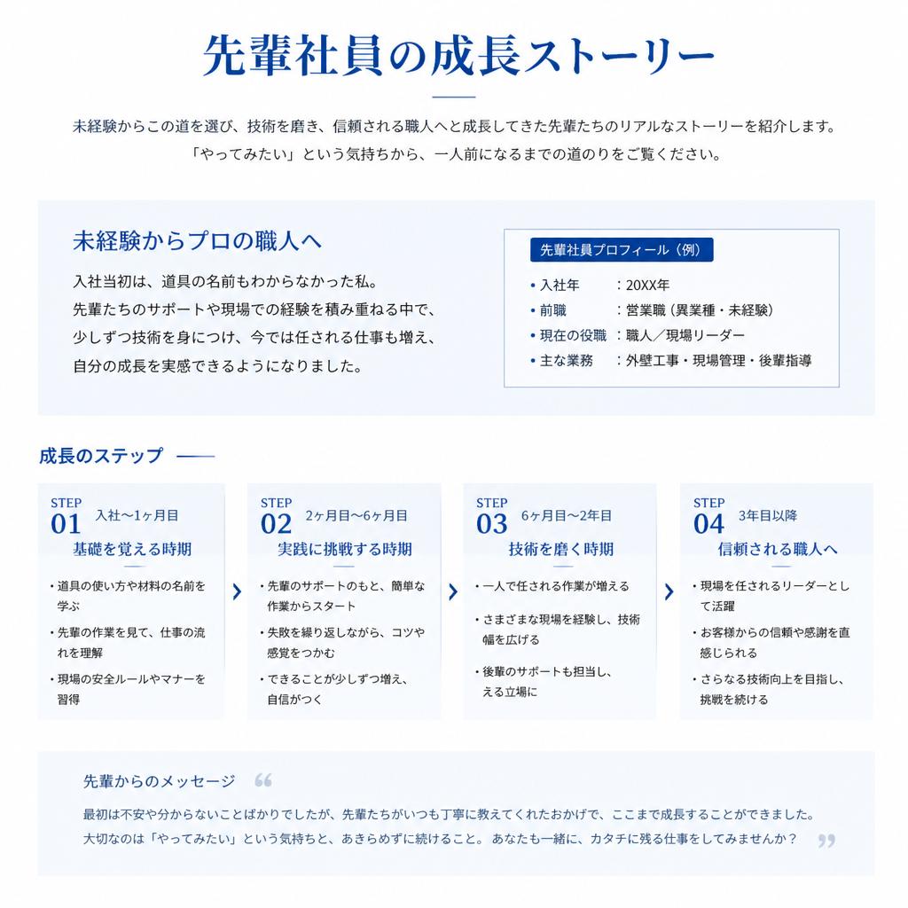 先輩社員の成長ストーリー